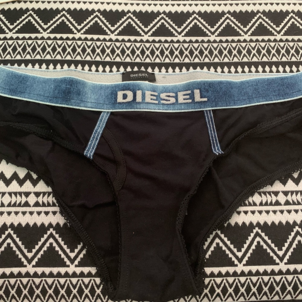 DIESEL Underwear Medium Black And Blue Panties